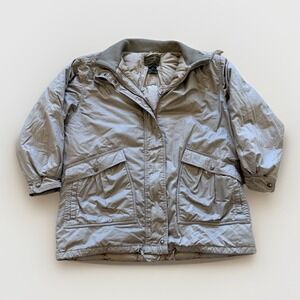 Vintage Eddie Bauer Jacket Womens XL Barn Chore Field Goose Down‎ Brown Puffer